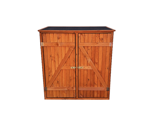 Geräteschrank groß honigbraun