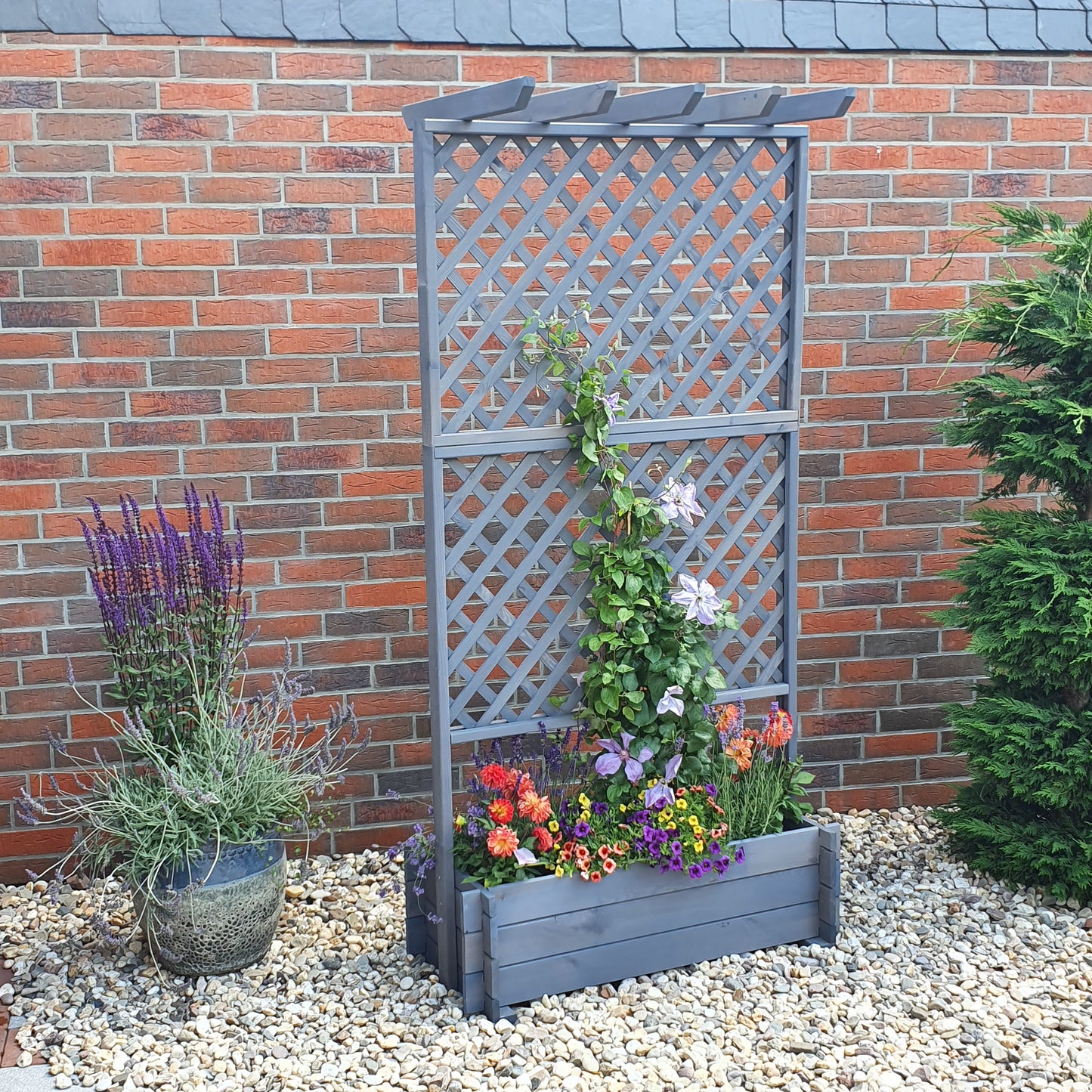 Rankkasten mit Pergola 102/200, grau