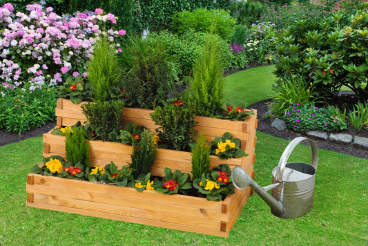 Pflanzkastentreppe "Volterra" mit Pflanzfolie