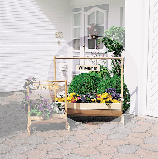 Blumentrog "Willkommen" groß, natur