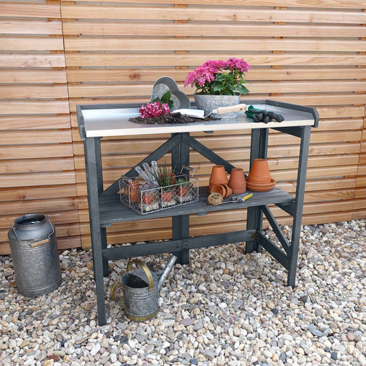 Pflanztisch klappbar mit verzinkter Arbeitsfläche