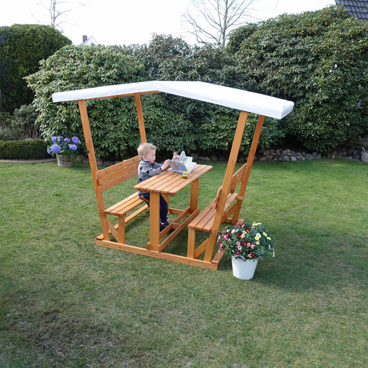 Kinderpavillon "Anna" mit weißem Dach