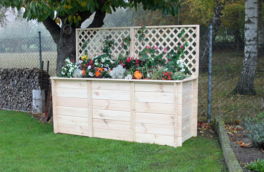 Hochbeet 2m mit Rankgitteraufsatz