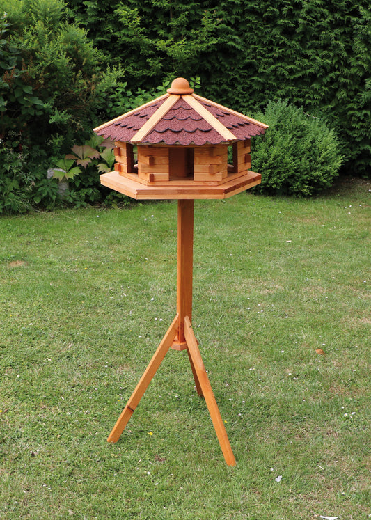 Vogelhaus "Knusperhäuschen" mit Fußkreuzständer