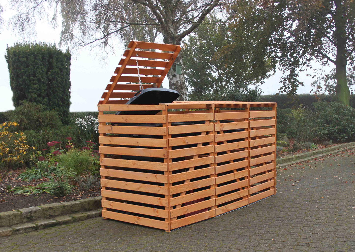 Mülltonnenbox Vario V für 3 Tonnen hb