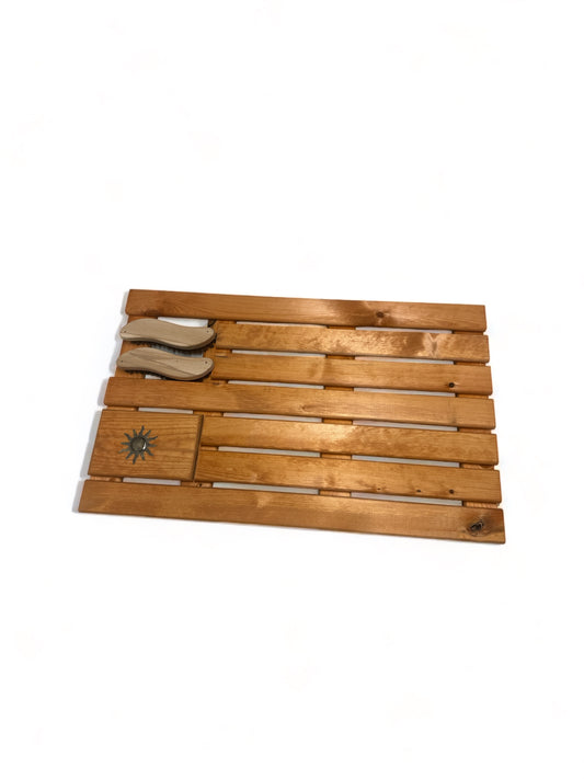 Fußabtreter mit Bürsten