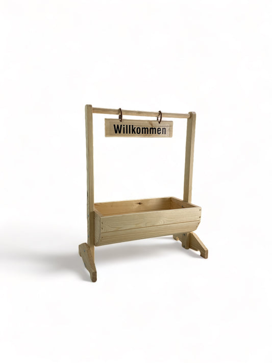 Blumentrog "Willkommen" klein