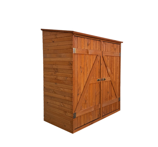 Geräteschrank groß honigbraun