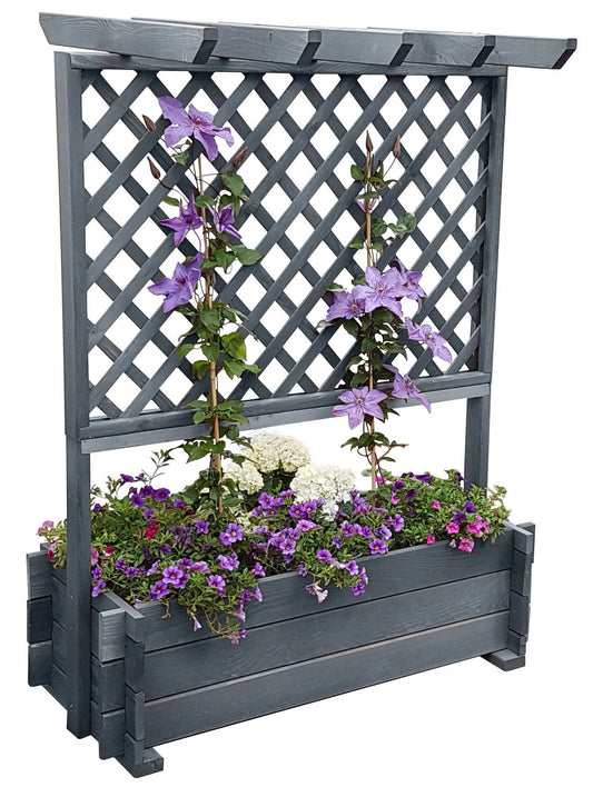 Rankkasten mit Pergola klein, grau