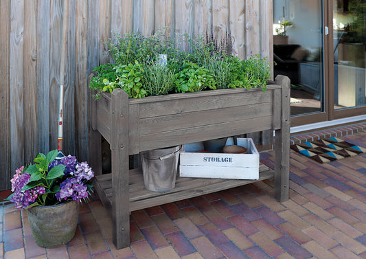 Kräuterbeet massiv, grau, groß