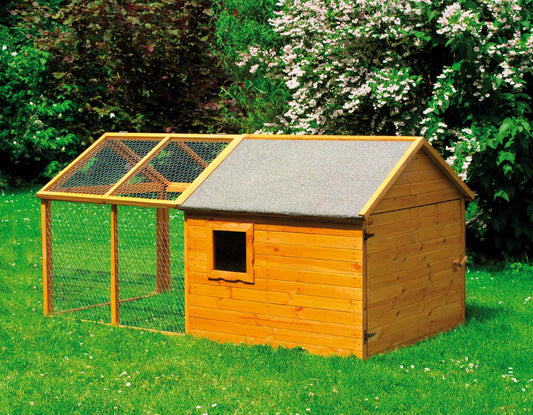 Kleintierstall mit Auslauf+Umrüstset Hühnerstall