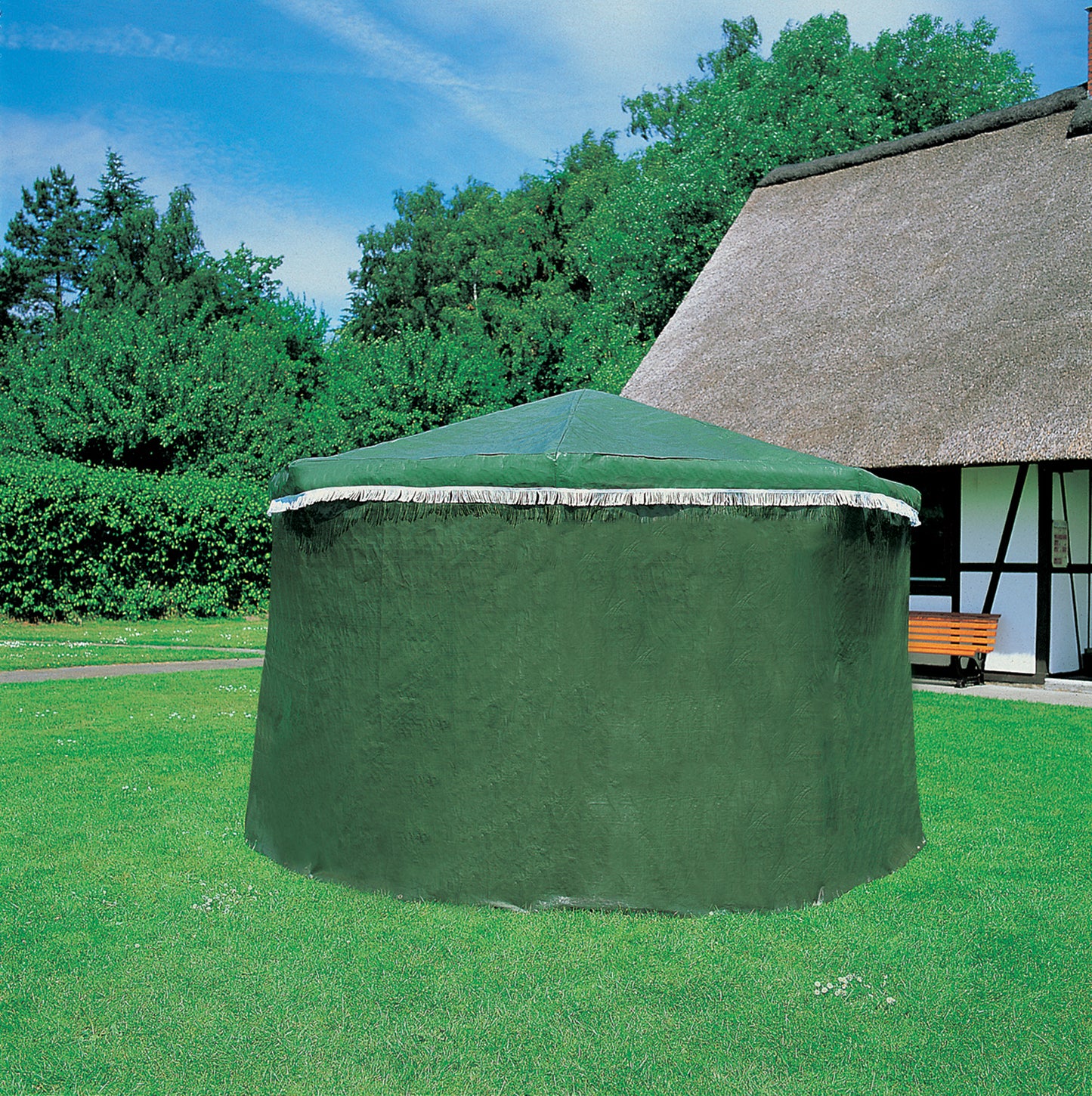 Pavillon "Rosenheim" mit grünem Dach, Set komplett