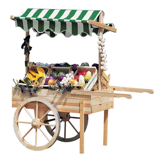 Marktwagen mit Baldachin weiß/grün