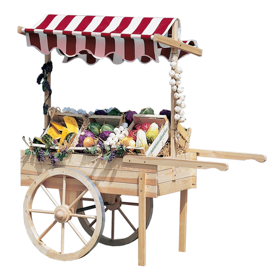 Marktwagen mit Baldachin weiß/rot